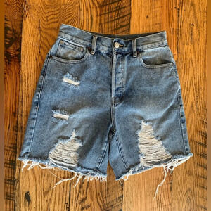 Pacsun denim shorts, jean, cutoffs, high rise boy shorts